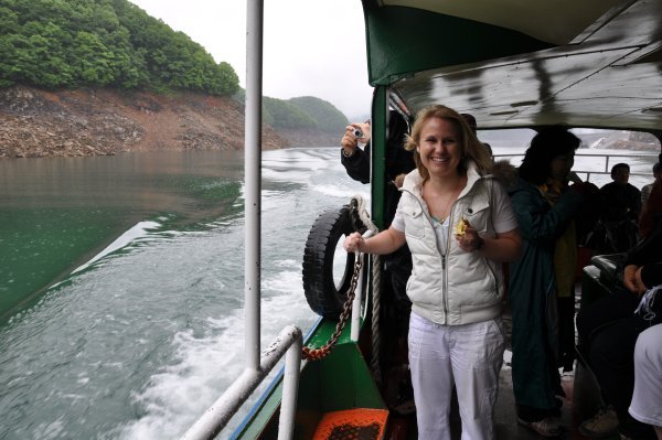 Boating to Chuncheon Dam