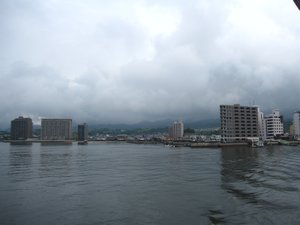 Ferry view on rout to Miyajima island