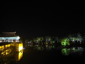 Anapji Pond at night