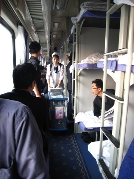 Riding trains in China