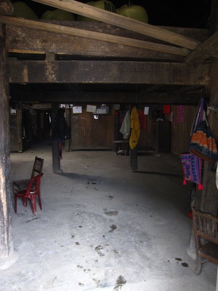 Inside one of the H'Mong houses