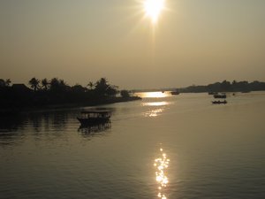 Thu Bon River at sun set