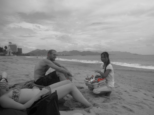 Chilling on Nha Trang beach