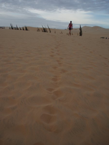 The famous white sand dunes