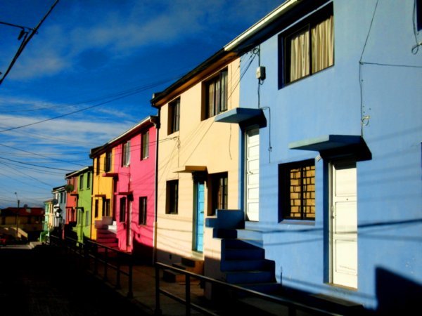 Colourful houses in the Bellavista region of Valparaiso