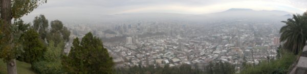 View of Santiago from San Cristobal mountain