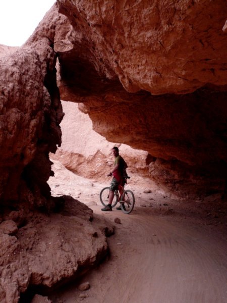 Cycling through Devil's Canyon, near San Pedro