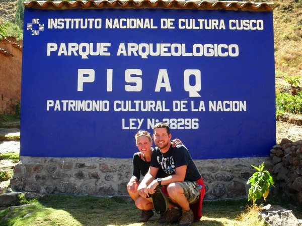Before starting the climb up to the Pisac ruins - still all smiles at this point