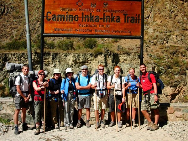 A motley crew - at the very start of the Inca Trail