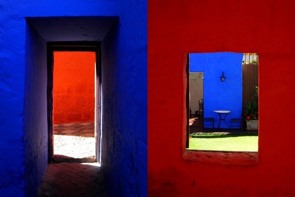 The monastery is dominated by red and blue paint which made for some great photos