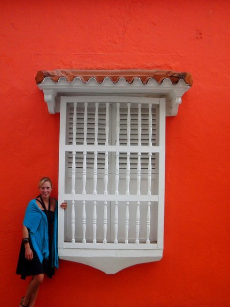 the Colombians do like to make a statement - burnt orange will make any building stand out