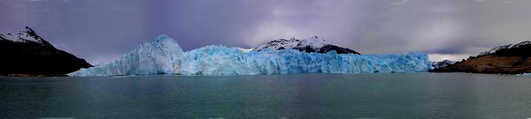 View of the glacier from water level