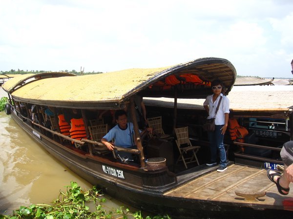 Our Mekong boat (and guide)