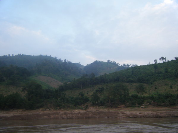 View of the Mekong from the slow boat