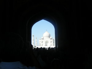 Entering the Taj Mahal