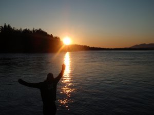 sunset on vancouver island