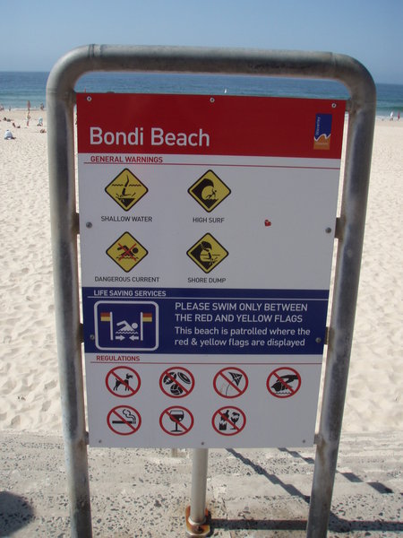 Bondi Beach Rules