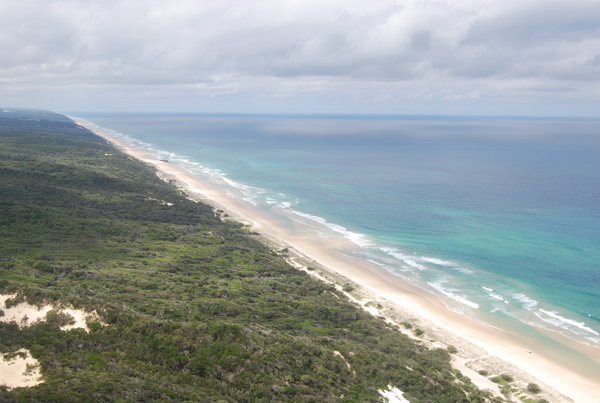View of the beach from Air Fraser