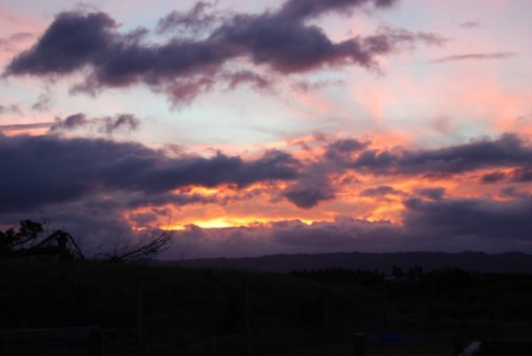 Sunset from our balcony.