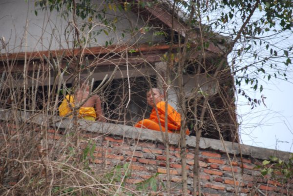 Monks at Mt Phousi