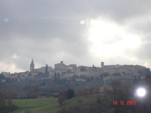 Assisi from inside a vehicle