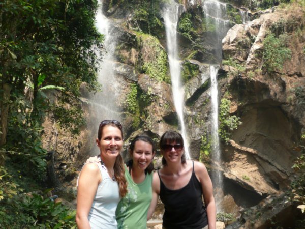 Girls at the waterfall