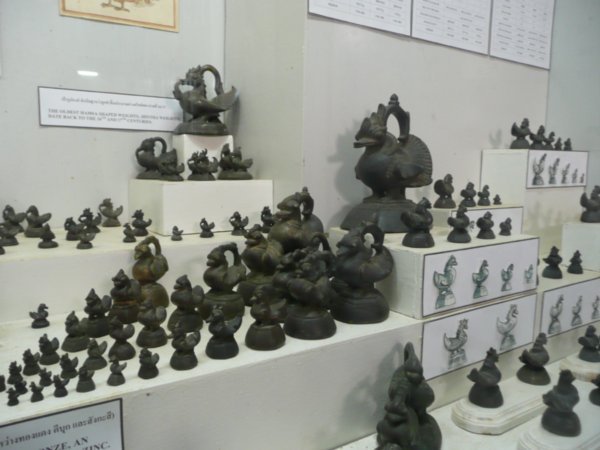 These are some of the opium weights which were used in the past to measure out opium when buying and selling it