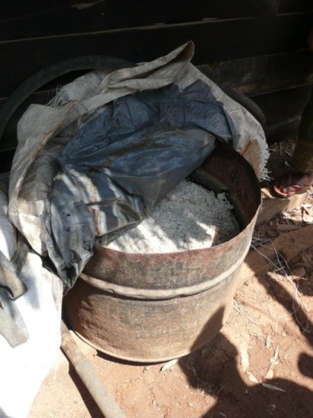 Rice fermenting to make 'lao lao'
