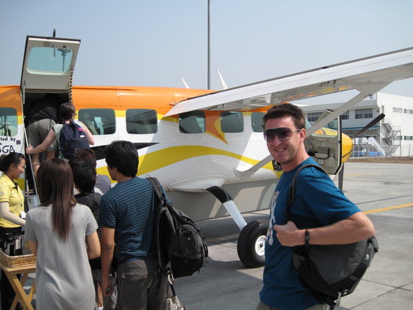 Boarding our little plane to Pai