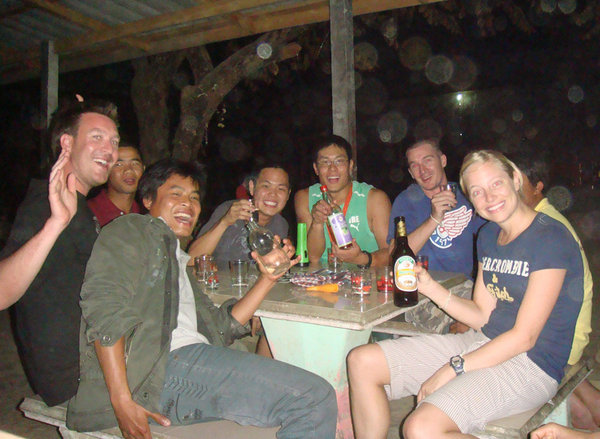 laos laos  drinking nite in local village