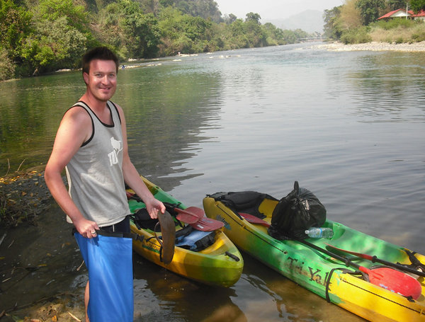 kayaking down the river