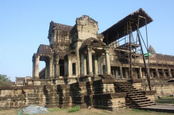 refurbishment underway at Angkor Wat