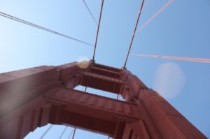the view from under the golden gate