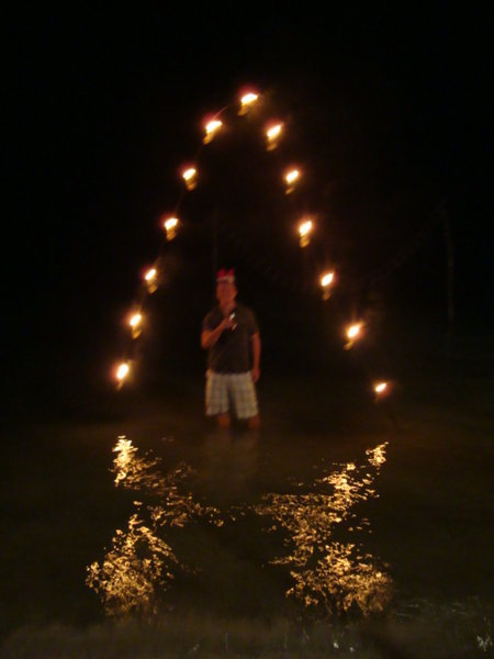 Nath & xmas lights in the sea !