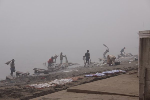 laundry on a ghat of the Ganges