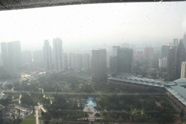 view from Petronas Towers sky bridge