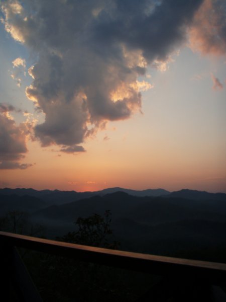 Sunset in the hills towards the Thai/Burma border, Mae Hong Son