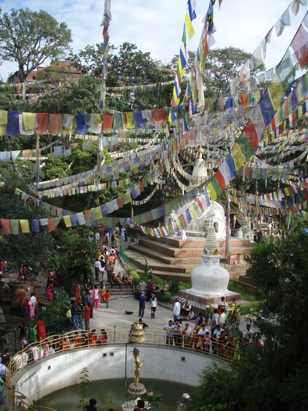 Prayer flags, Swayambhunath Temple, Kathmandu 