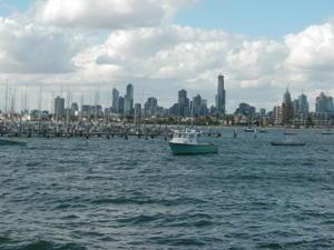 view of the city from St. Kilda