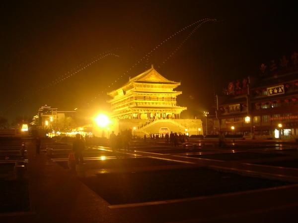 Xi'an's bell tower at night