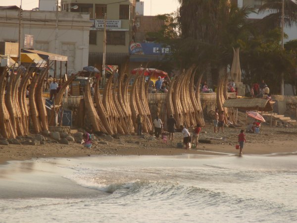 boats in Huanchaco