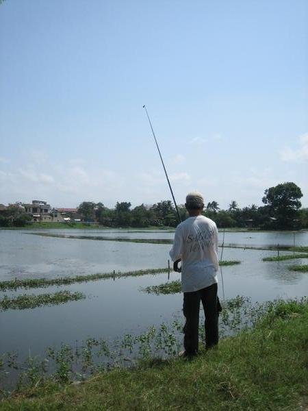 Fishing in the lake