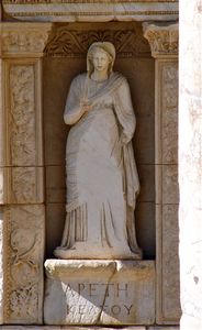 one of statues at library