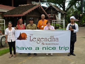 Leaving hotel in Sukhothai
