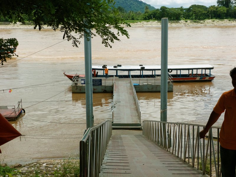 boat to take us across Mekong River