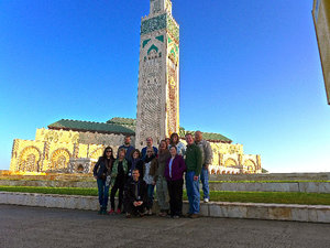 Tour group in front of Hassam II mosque
