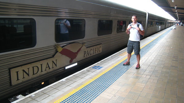 Getting ready to board the Indian-Pacific