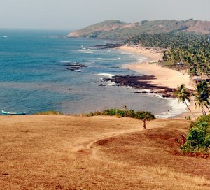 The view from Baga Hill towards Anjuna