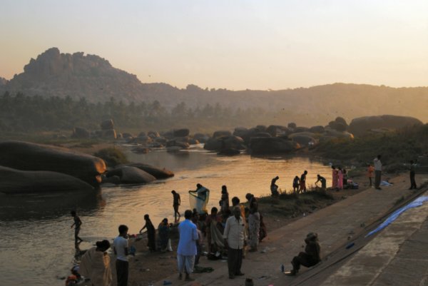 Sunrise over the Thungabadra river valley