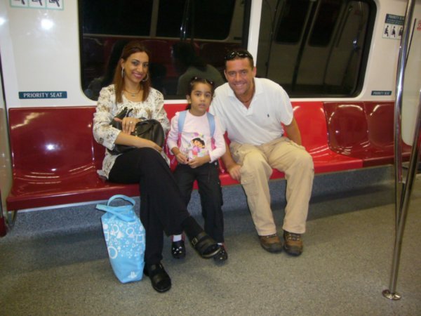 With Zana & Hadeeqa on the Singapore MRT